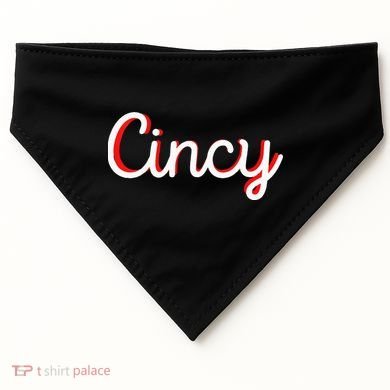 Womens Cincinnati Ohio Classic Red Script Cincy City Vacation Gift USA-Made Doggie Bandana
