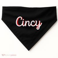 Womens Cincinnati Ohio Classic Red Script Cincy City Vacation Gift USA-Made Doggie Bandana thumb 0