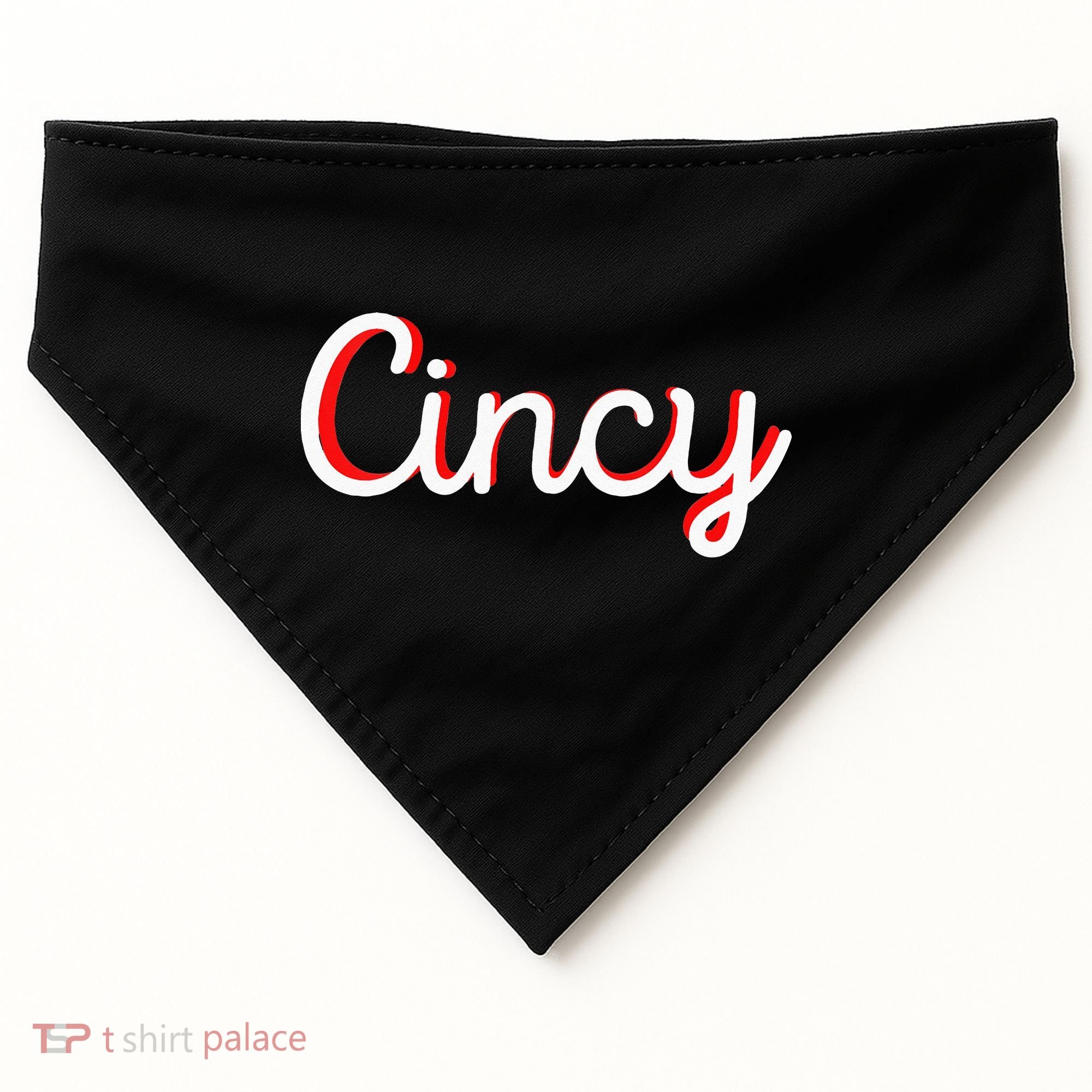 Womens Cincinnati Ohio Classic Red Script Cincy City Vacation Gift USA-Made Doggie Bandana
