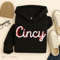 Womens Cincinnati Ohio Classic Red Script Cincy City Vacation Gift Hoodie thumb 4