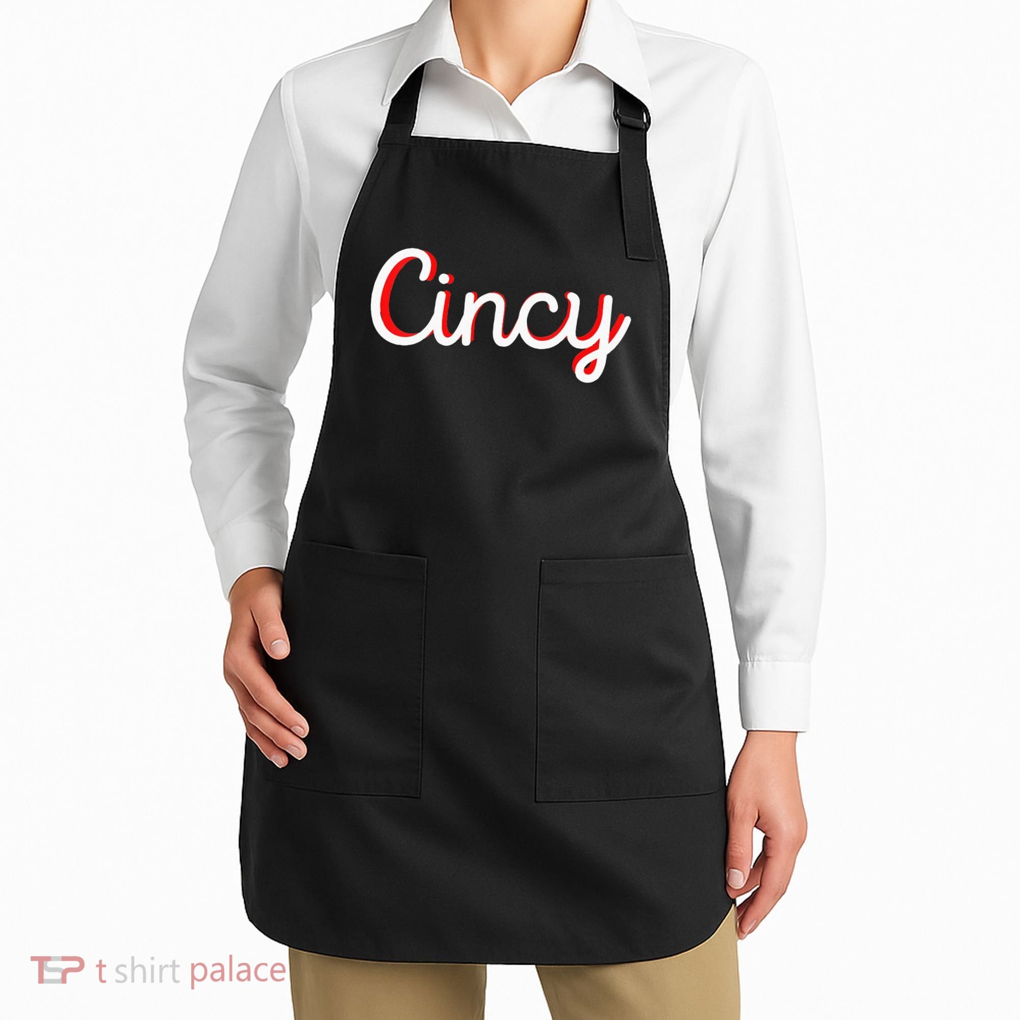 Womens Cincinnati Ohio Classic Red Script Cincy City Vacation Gift Apron