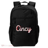 Womens Cincinnati Ohio Classic Red Script Cincy City Vacation Gift Backpack thumb 0