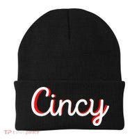 Womens Cincinnati Ohio Classic Red Script Cincy City Vacation Gift Beanie thumb 0
