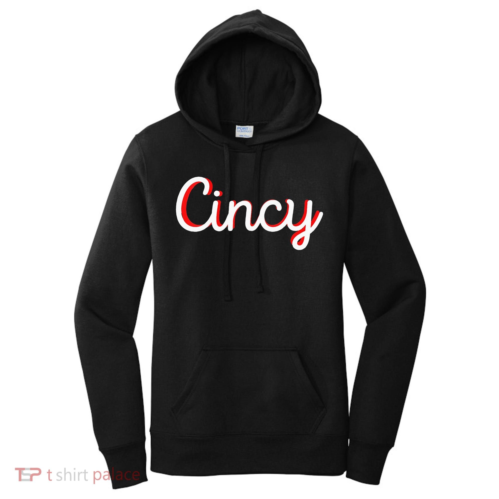 Womens Cincinnati Ohio Classic Red Script Cincy City Vacation Gift Women's Hoodie