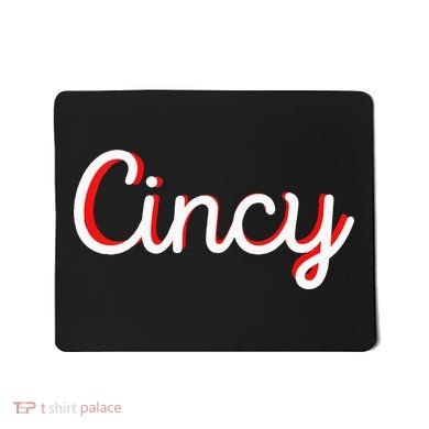 Womens Cincinnati Ohio Classic Red Script Cincy City Vacation Gift Mousepad