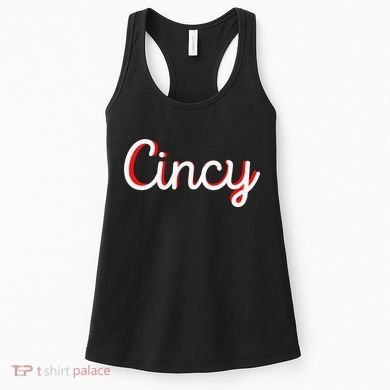 Womens Cincinnati Ohio Classic Red Script Cincy City Vacation Gift Women's Tank Top
