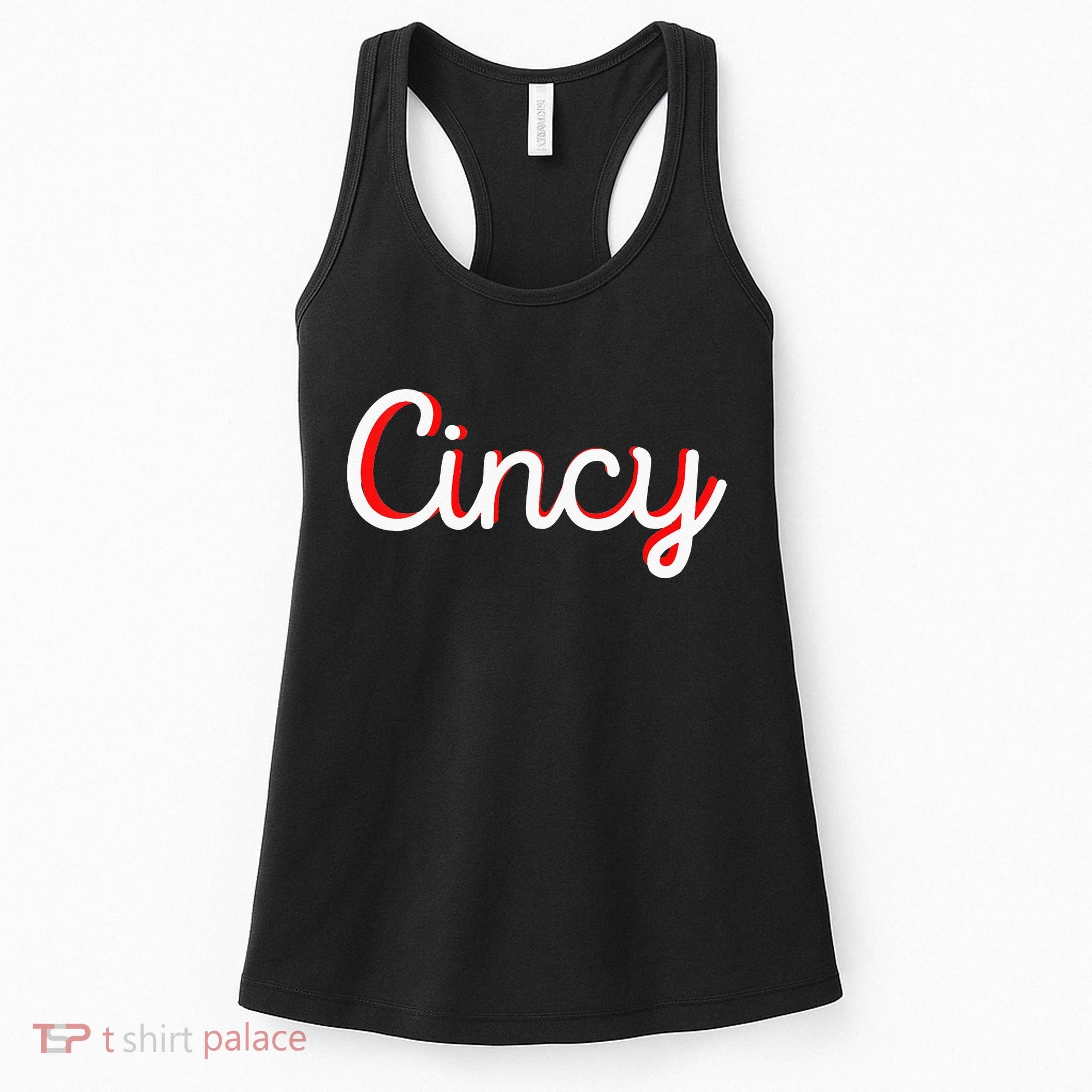 Womens Cincinnati Ohio Classic Red Script Cincy City Vacation Gift Women's Tank Top