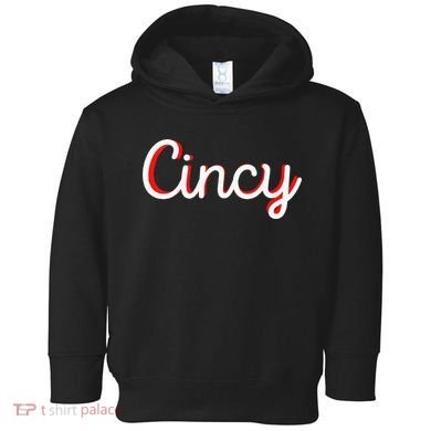 Womens Cincinnati Ohio Classic Red Script Cincy City Vacation Gift Toddler Hoodie