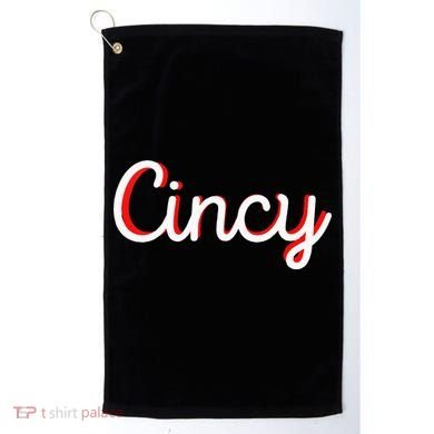 Womens Cincinnati Ohio Classic Red Script Cincy City Vacation Gift Golf Towel