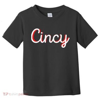 Womens Cincinnati Ohio Classic Red Script Cincy City Vacation Gift Toddler T-Shirt