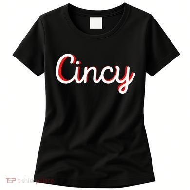 Womens Cincinnati Ohio Classic Red Script Cincy City Vacation Gift Women's T-Shirt