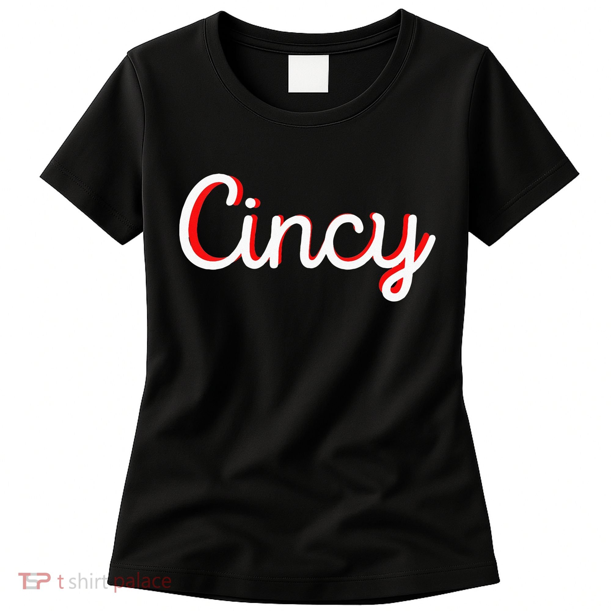Womens Cincinnati Ohio Classic Red Script Cincy City Vacation Gift Women's T-Shirt