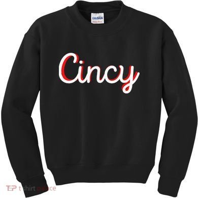 Womens Cincinnati Ohio Classic Red Script Cincy City Vacation Gift Kids Sweatshirt