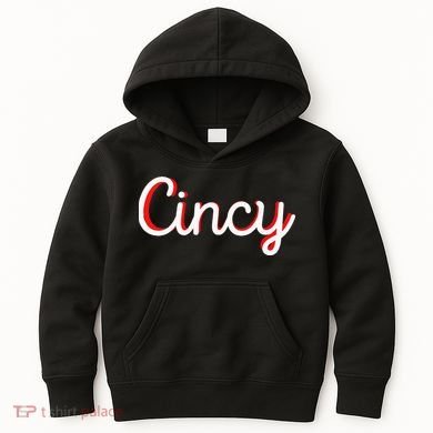 Womens Cincinnati Ohio Classic Red Script Cincy City Vacation Gift Kids Hoodie