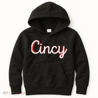 Womens Cincinnati Ohio Classic Red Script Cincy City Vacation Gift Kids Hoodie thumb 0