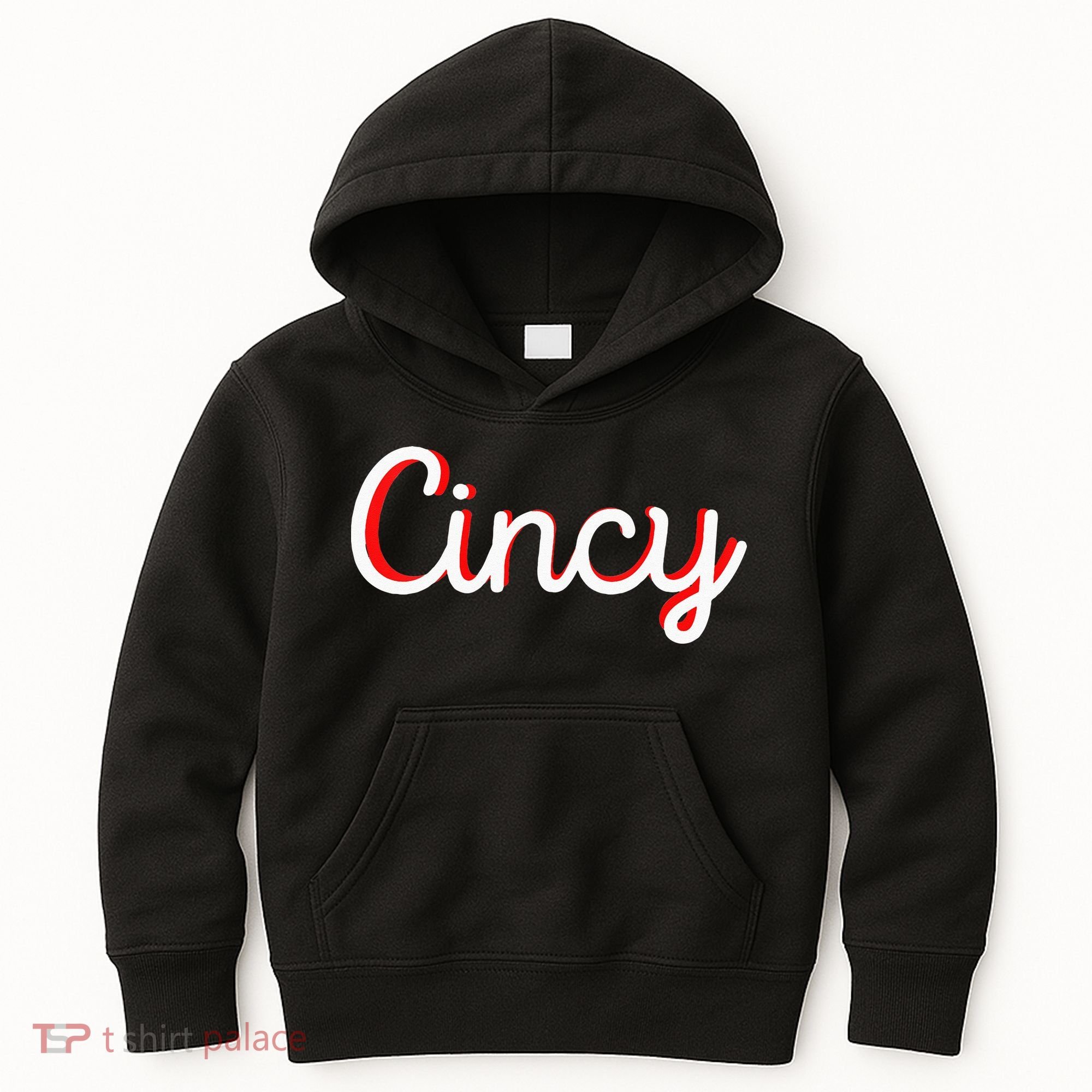 Womens Cincinnati Ohio Classic Red Script Cincy City Vacation Gift Kids Hoodie