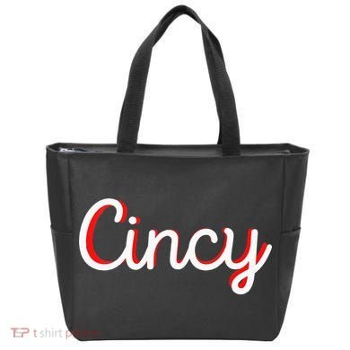 Womens Cincinnati Ohio Classic Red Script Cincy City Vacation Gift Tote Bag