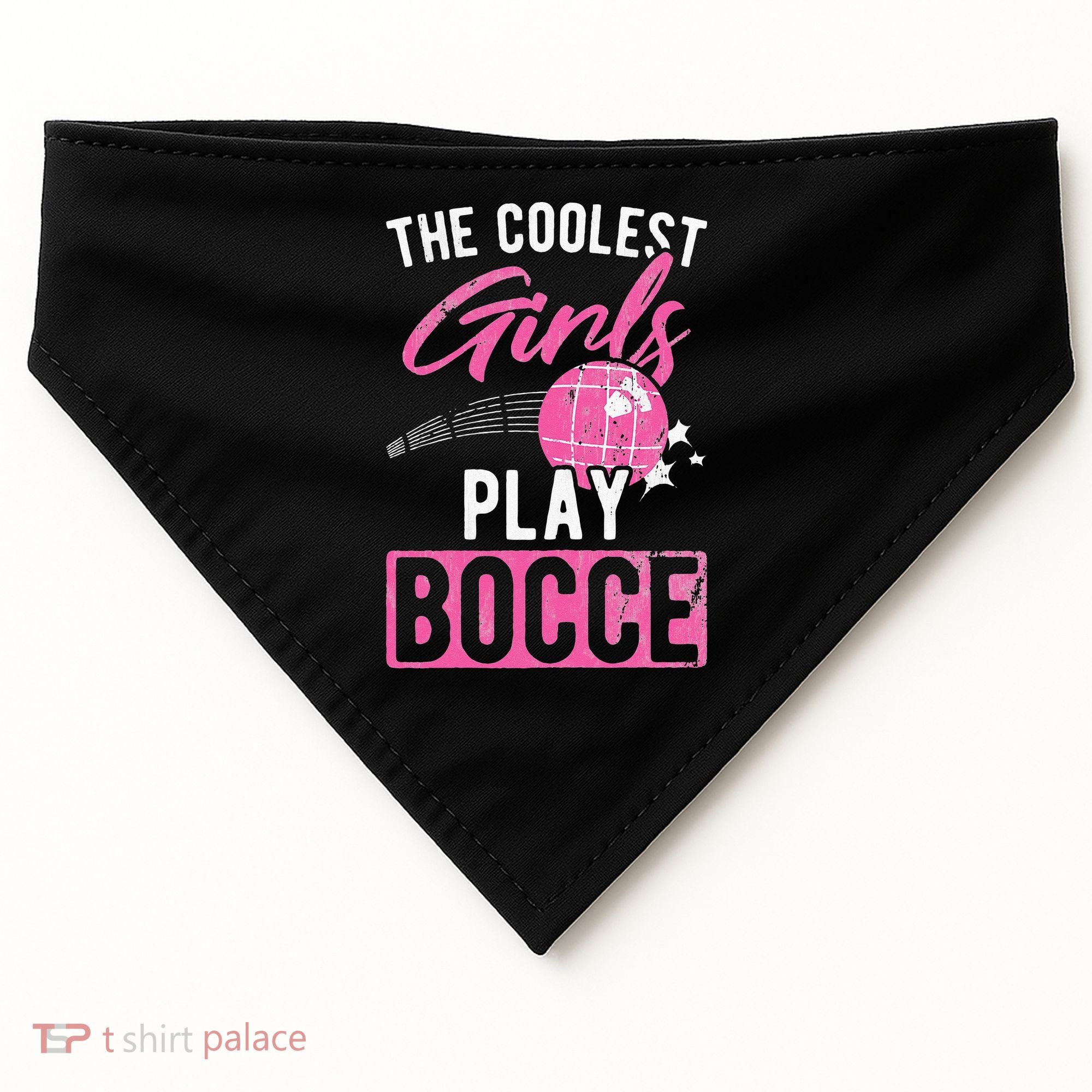 Womens Coolest Play Bocce Ball USA-Made Doggie Bandana