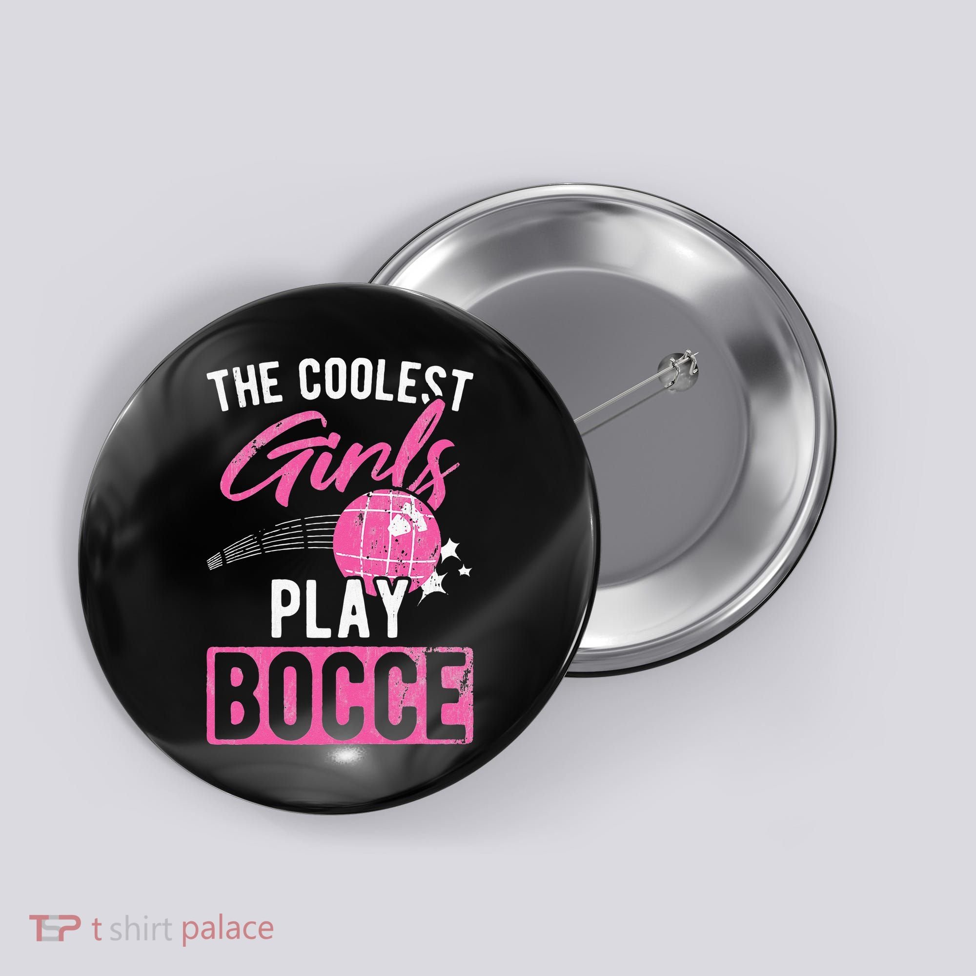 Womens Coolest Play Bocce Ball Button