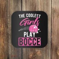 Womens Coolest Play Bocce Ball Coaster thumb 0