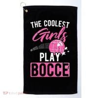 Womens Coolest Play Bocce Ball Golf Towel thumb 0