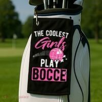 Womens Coolest Play Bocce Ball Golf Towel thumb 2