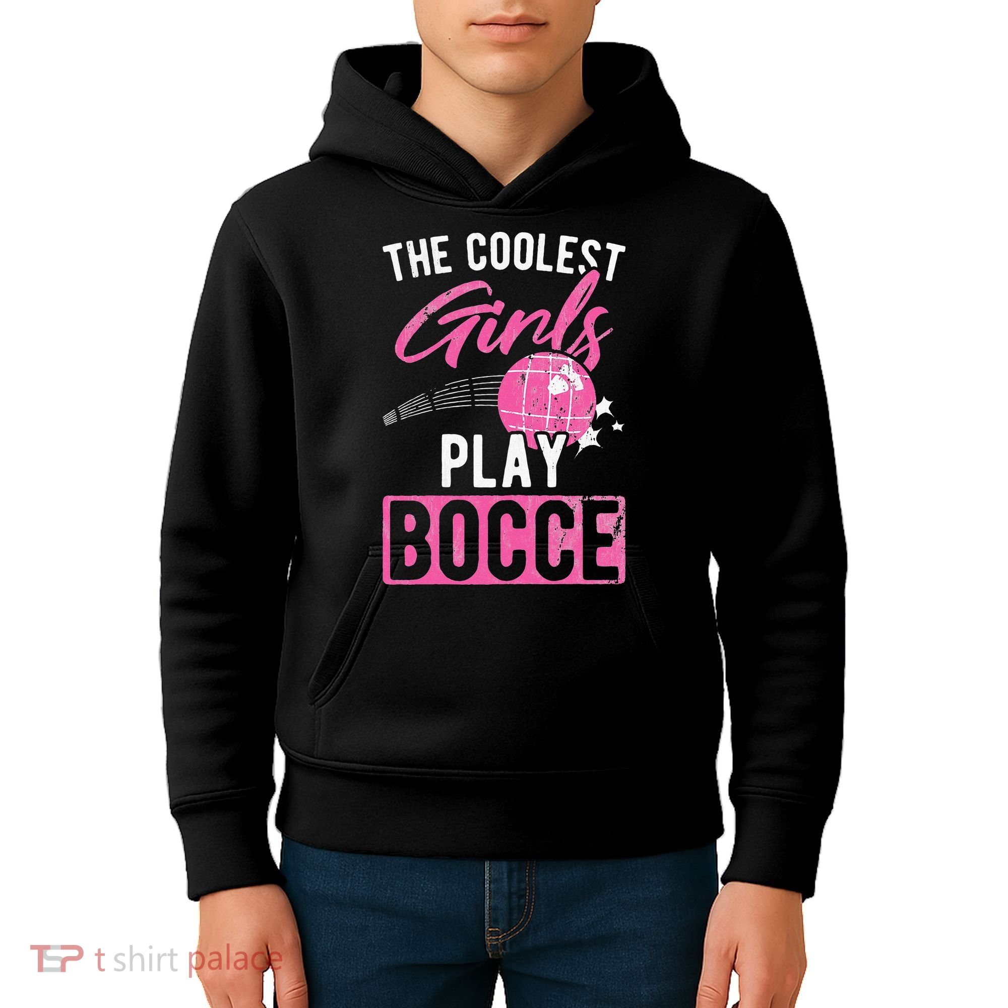 Womens Coolest Play Bocce Ball Kids Hoodie