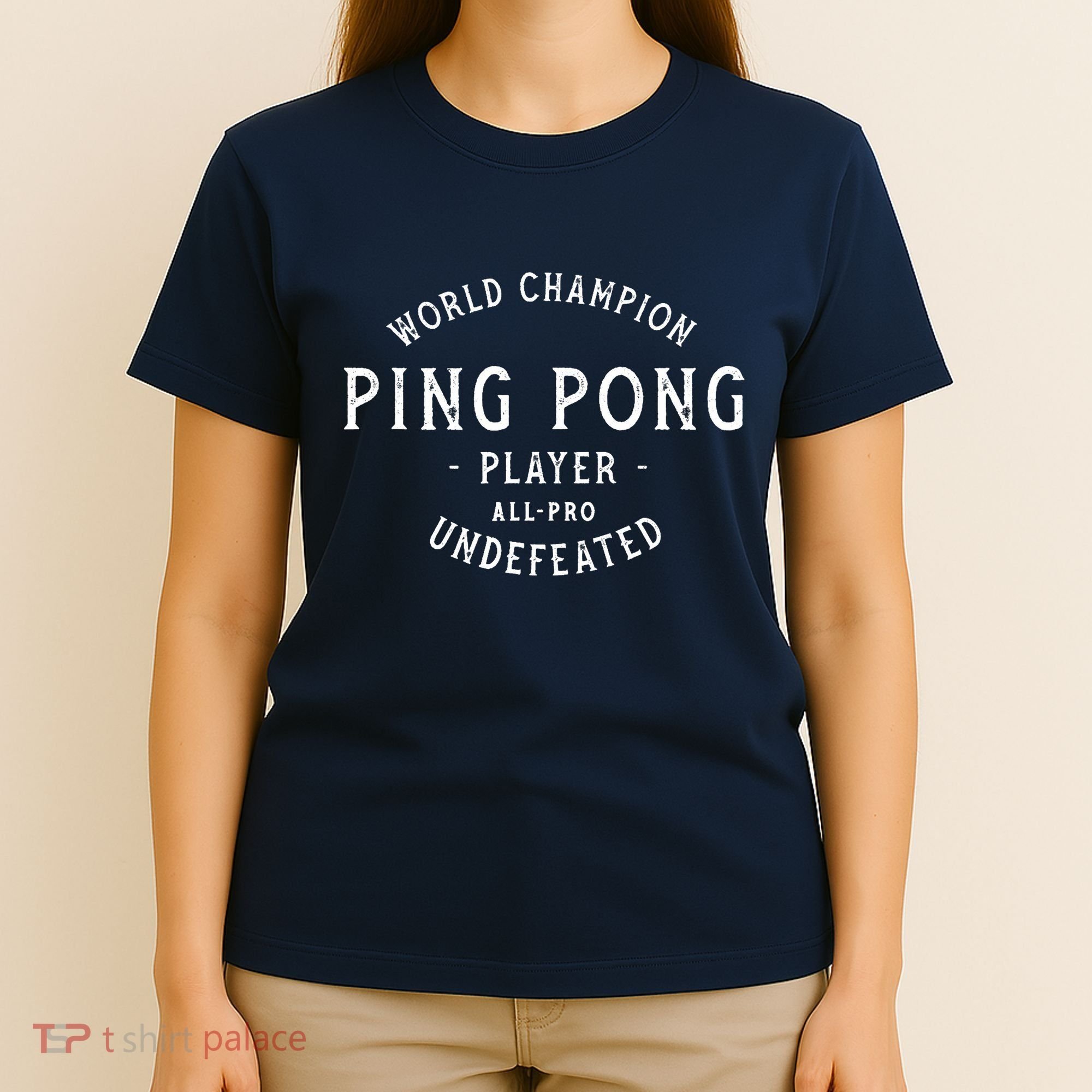 World Champion Ping Pong AllPro Undefeated Vintage T-Shirt