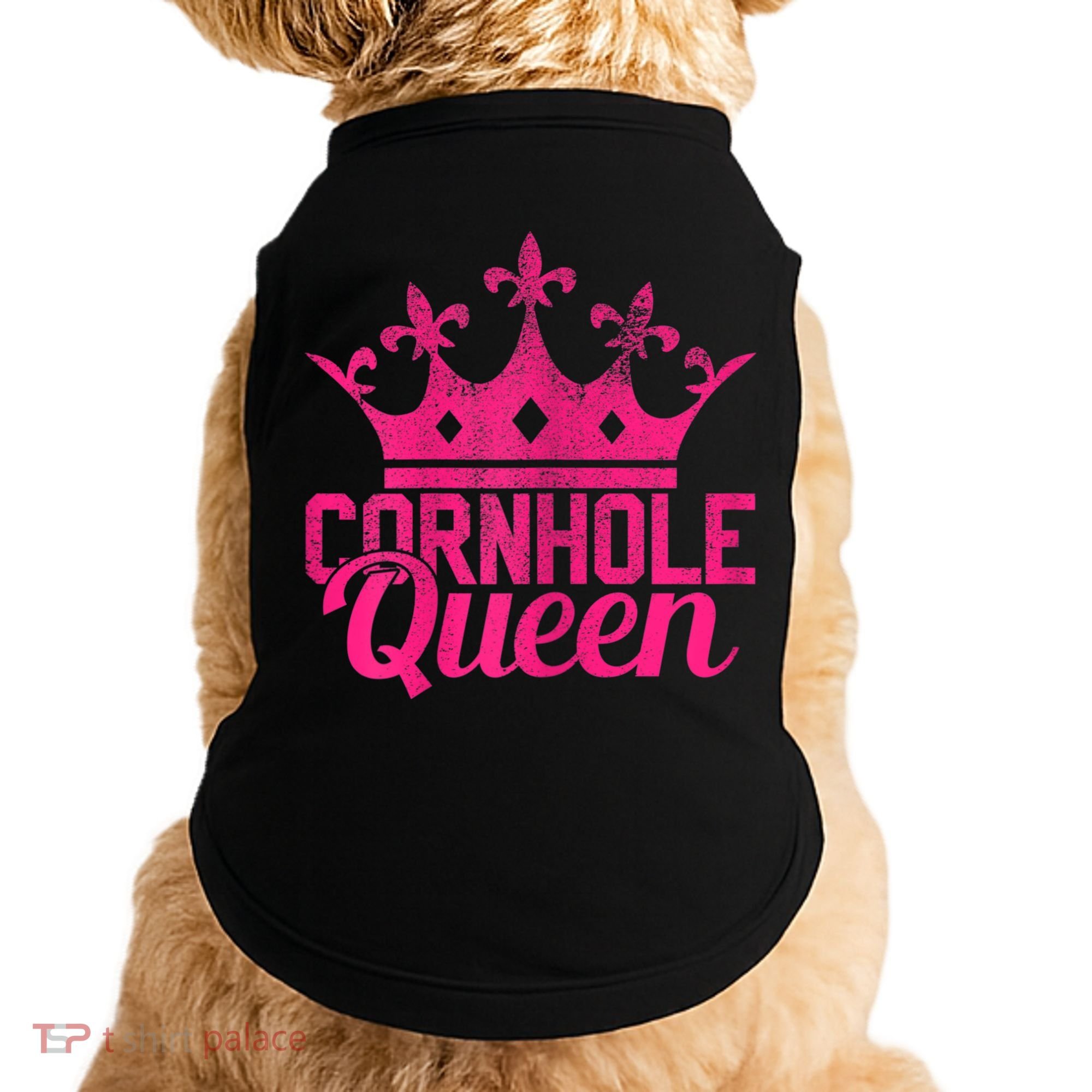 Womens Cornhole Queen Corn Hole Funny Doggie Tank