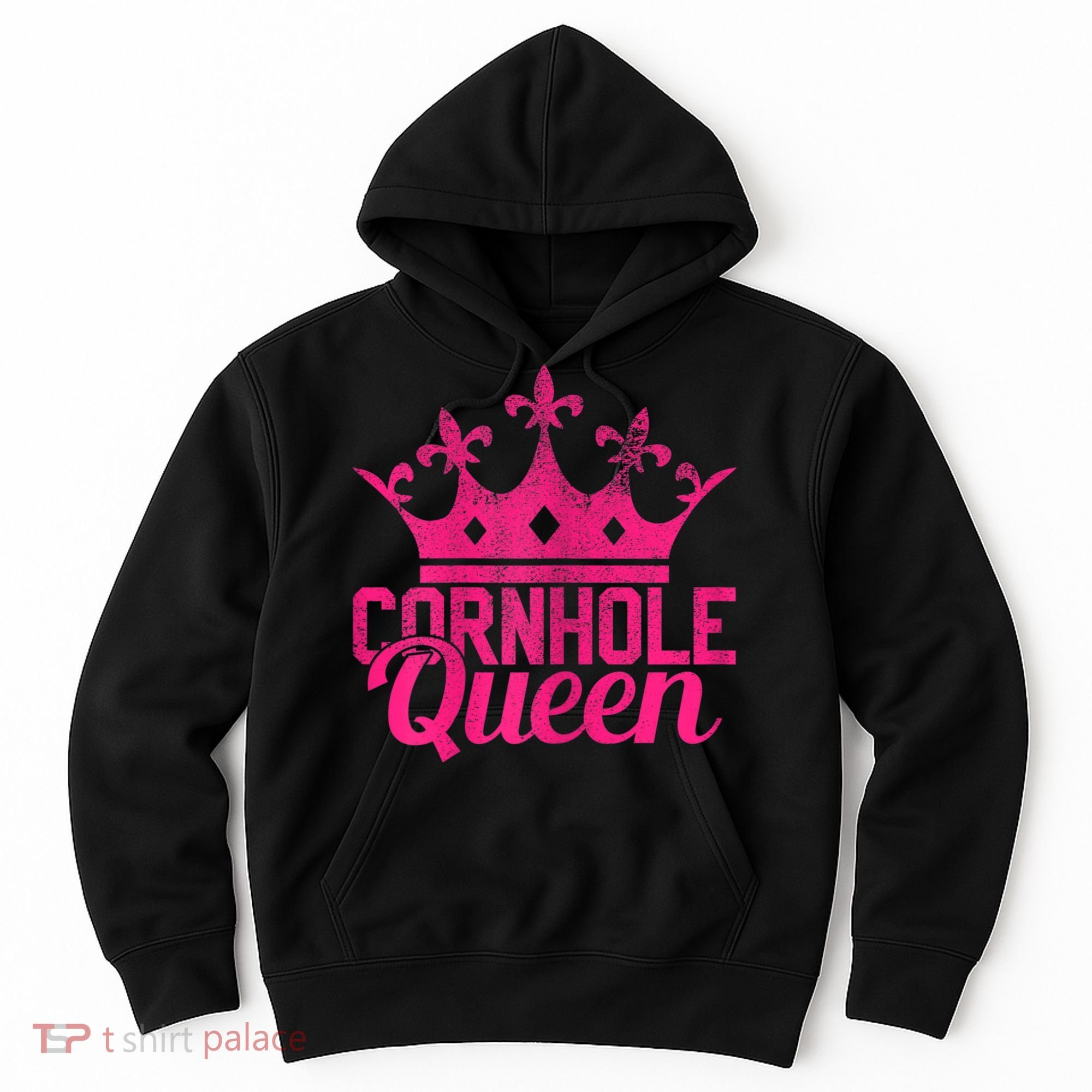 Womens Cornhole Queen Corn Hole Funny Hoodie