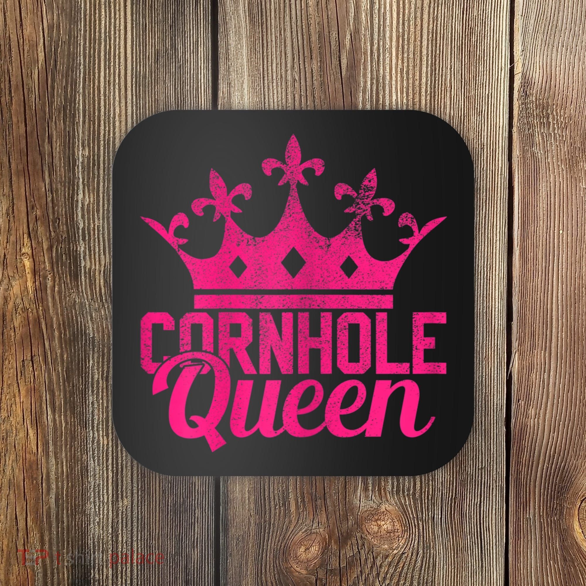 Womens Cornhole Queen Corn Hole Funny Coaster