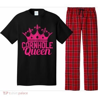 Womens Cornhole Queen Corn Hole Funny Pajama Set