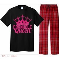 Womens Cornhole Queen Corn Hole Funny Pajama Set thumb 0