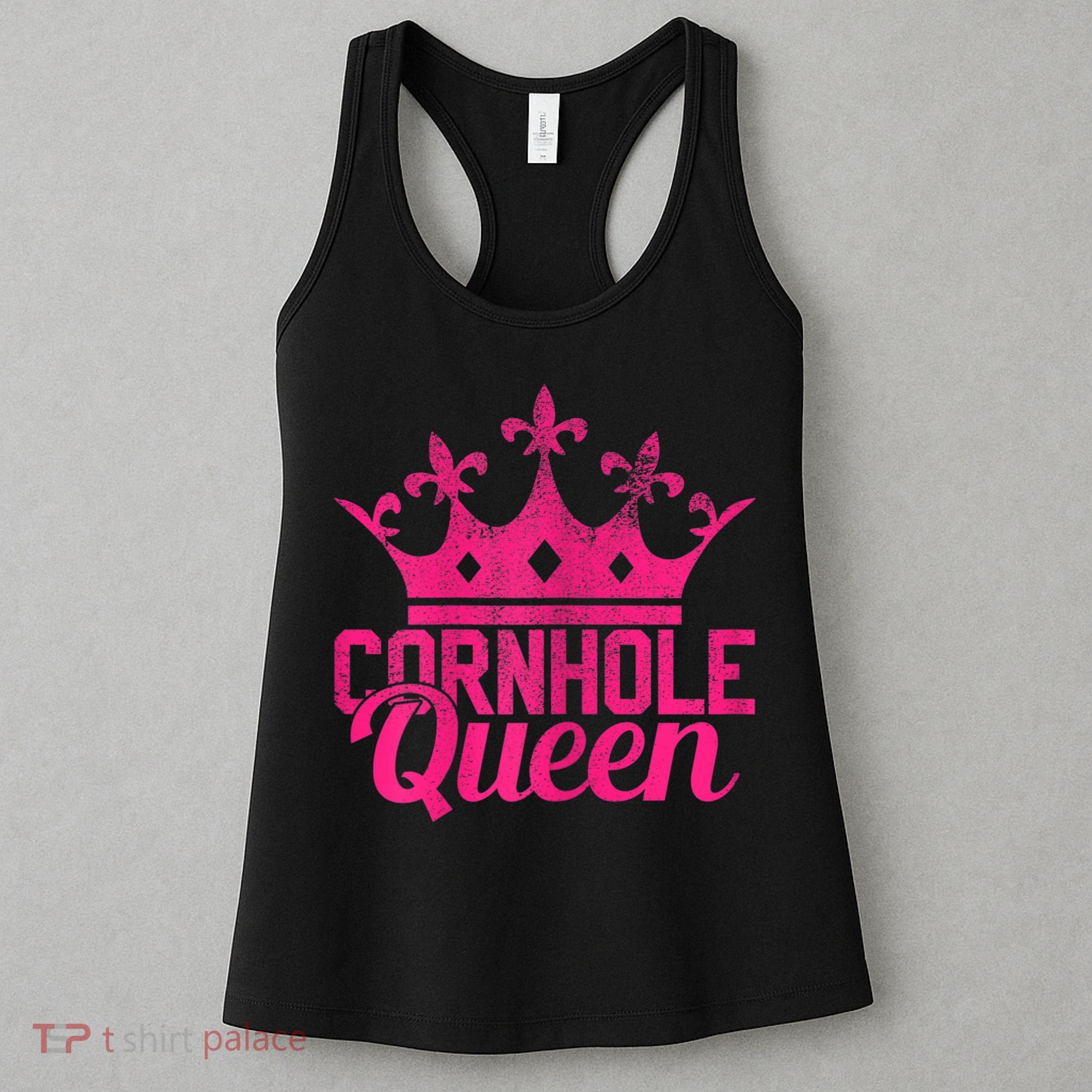 Womens Cornhole Queen Corn Hole Funny Women's Tank Top