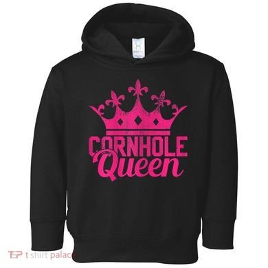 Womens Cornhole Queen Corn Hole Funny Toddler Hoodie