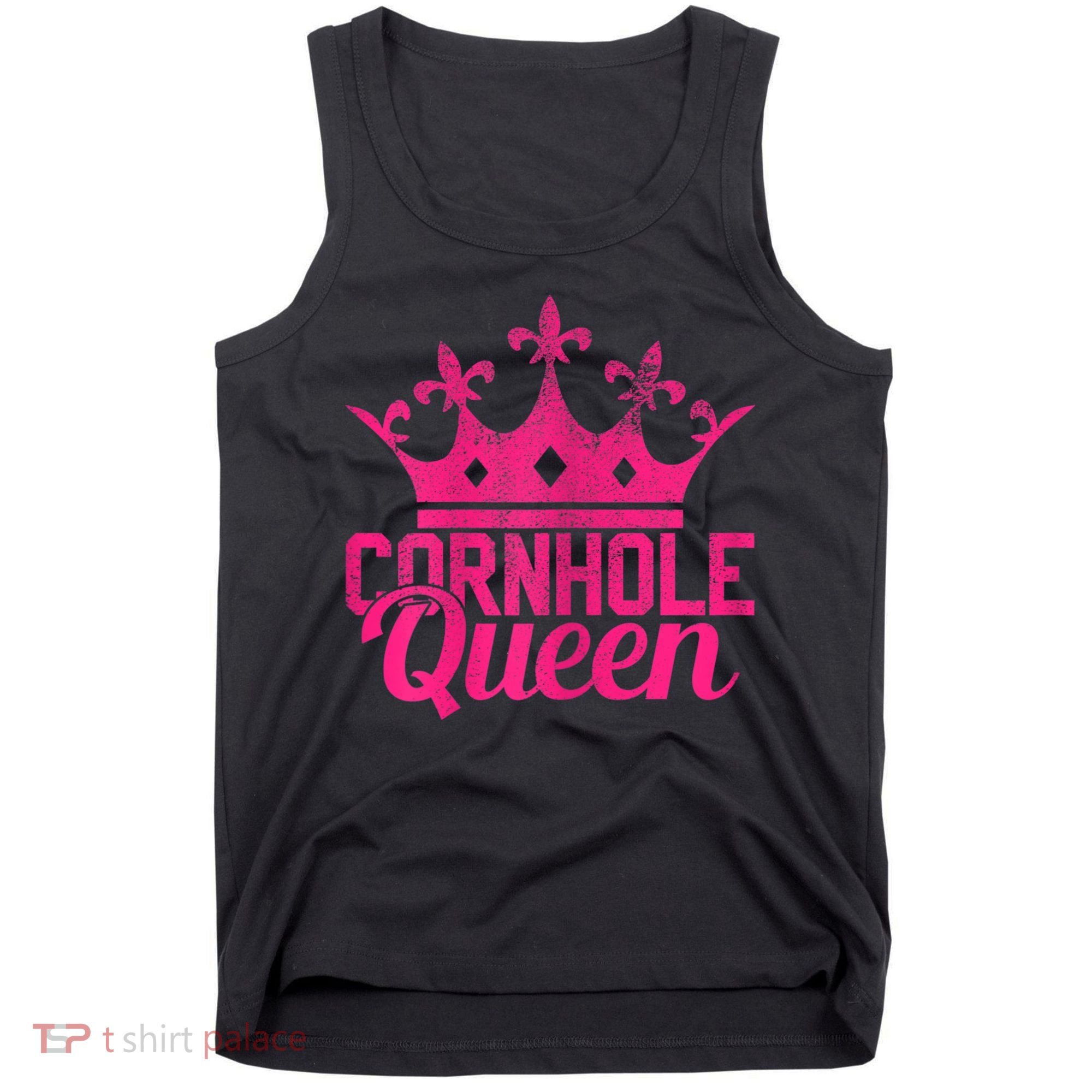 Womens Cornhole Queen Corn Hole Funny Tank Top