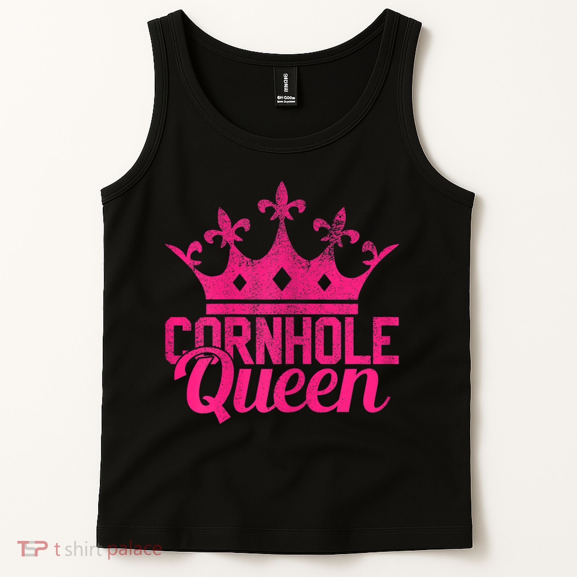 Womens Cornhole Queen Corn Hole Funny Tank Top