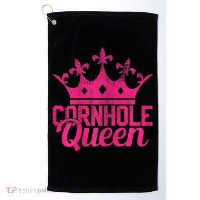 Womens Cornhole Queen Corn Hole Funny Golf Towel