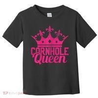 Womens Cornhole Queen Corn Hole Funny Toddler T-Shirt thumb 0