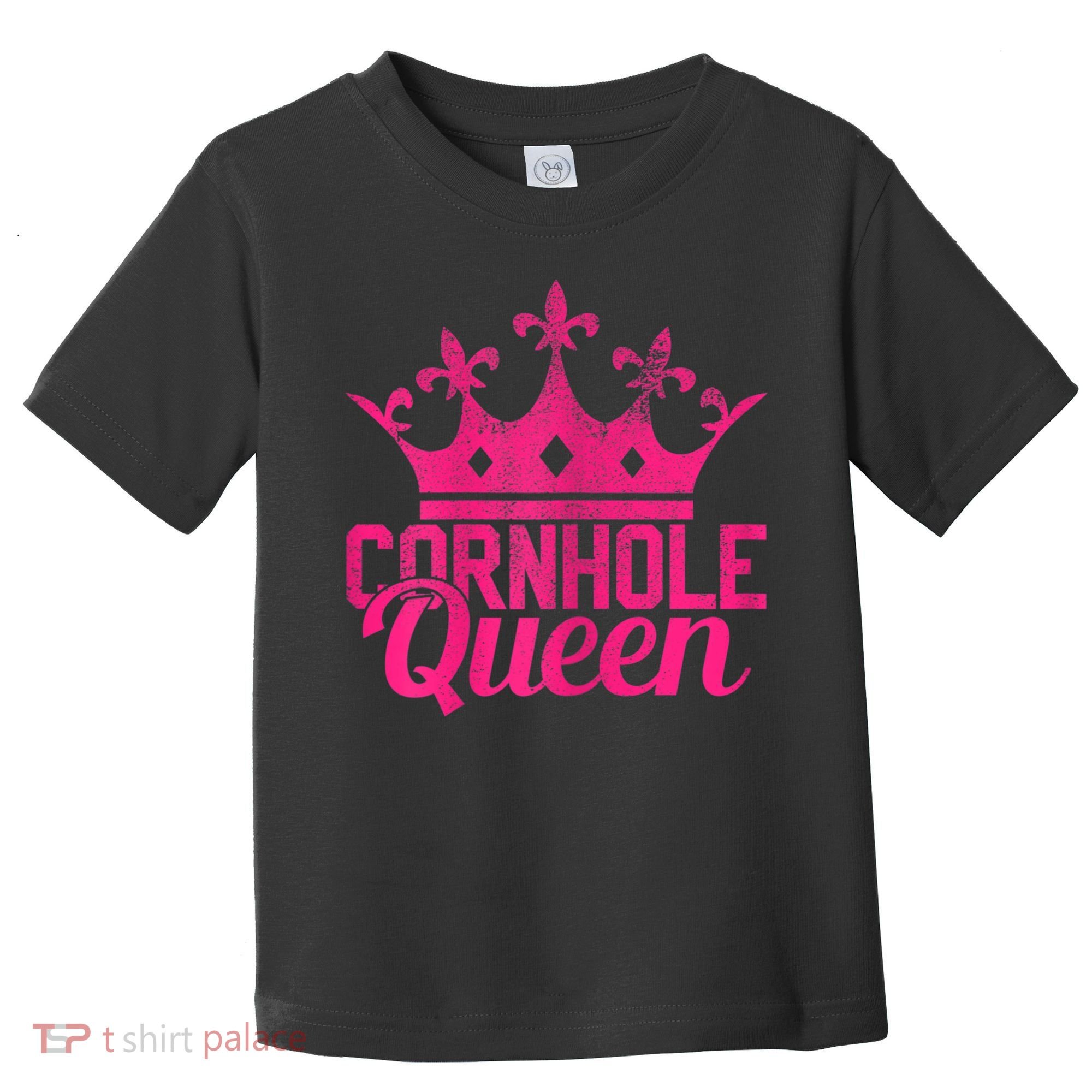 Womens Cornhole Queen Corn Hole Funny Toddler T-Shirt