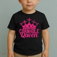 Womens Cornhole Queen Corn Hole Funny Toddler T-Shirt thumb 2