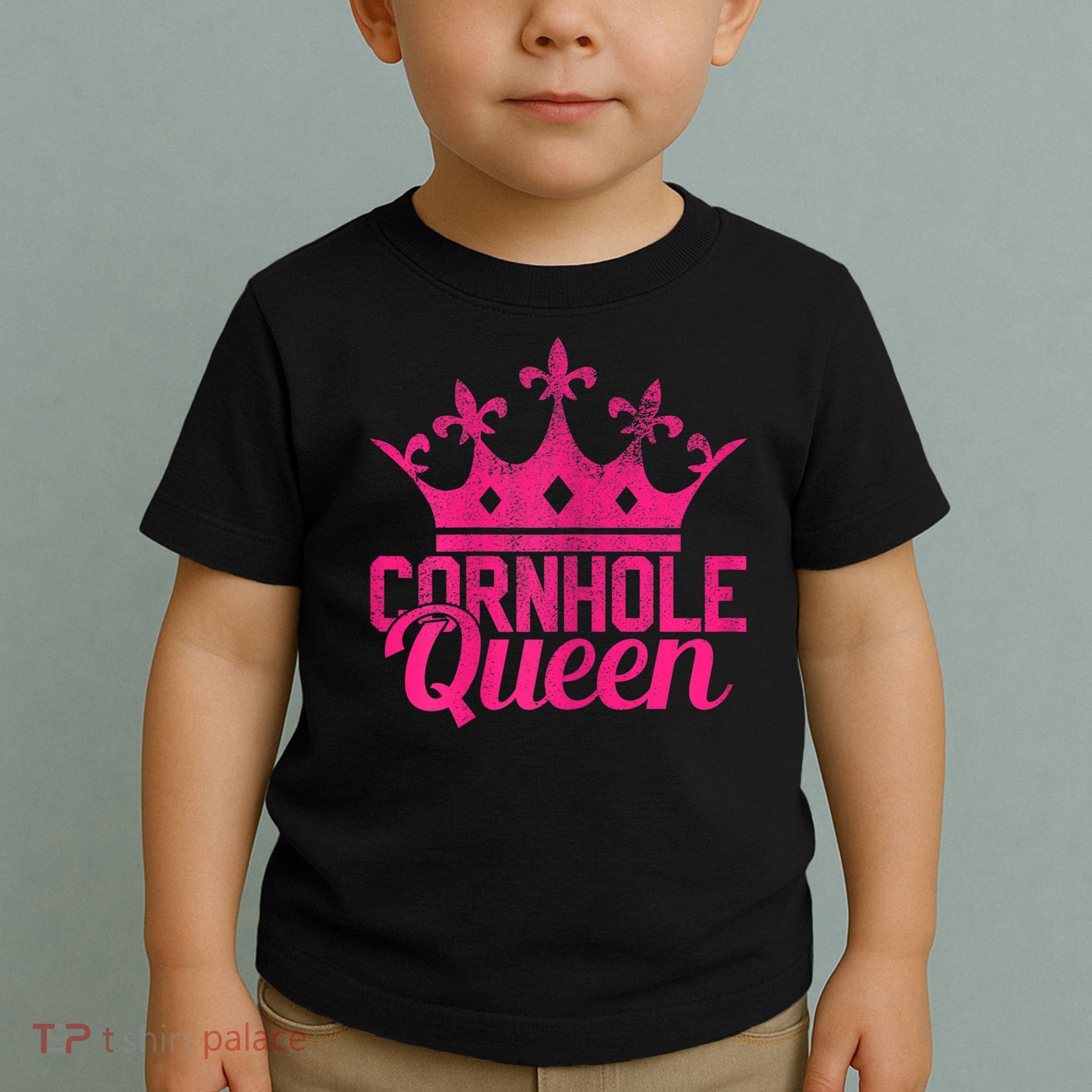 Womens Cornhole Queen Corn Hole Funny Toddler T-Shirt