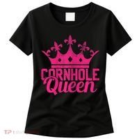Womens Cornhole Queen Corn Hole Funny Women's T-Shirt thumb 0