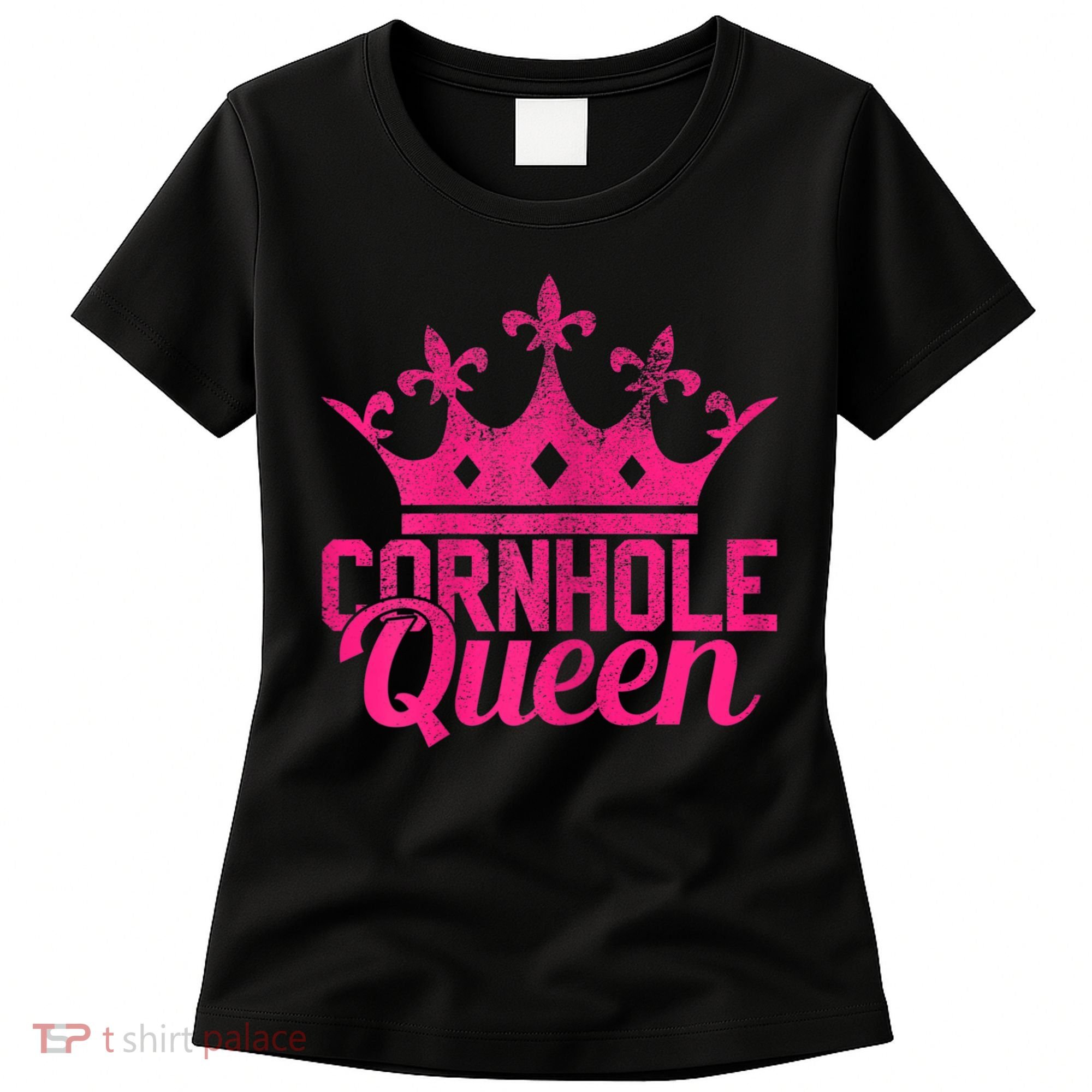 Womens Cornhole Queen Corn Hole Funny Women's T-Shirt