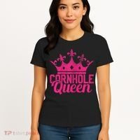 Womens Cornhole Queen Corn Hole Funny Women's T-Shirt thumb 4