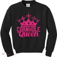 Womens Cornhole Queen Corn Hole Funny Kids Sweatshirt thumb 0