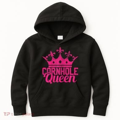 Womens Cornhole Queen Corn Hole Funny Kids Hoodie