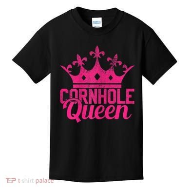 Womens Cornhole Queen Corn Hole Funny Kids T-Shirt