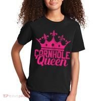 Womens Cornhole Queen Corn Hole Funny Kids T-Shirt thumb 2