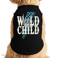 Wild Child Rock And Roll Lightning Bolt Doggie Tank thumb 0